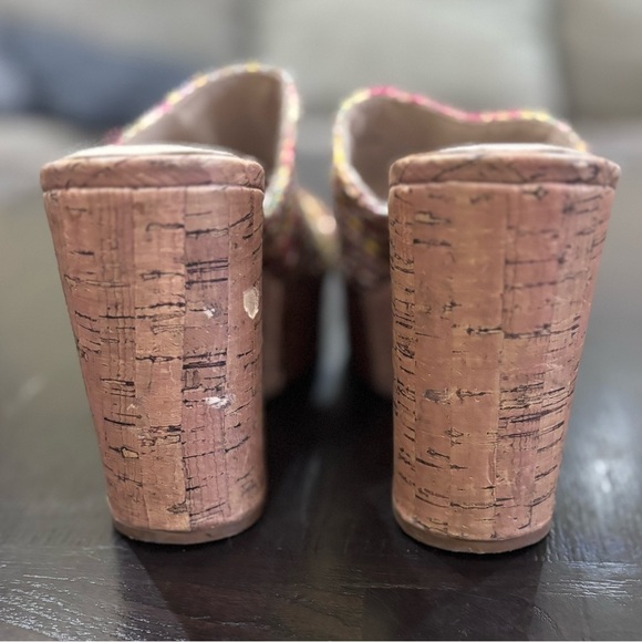 BC Born in California Multi Colored Wedges Sandals Shoes Size 9 - Picture 8 of 10